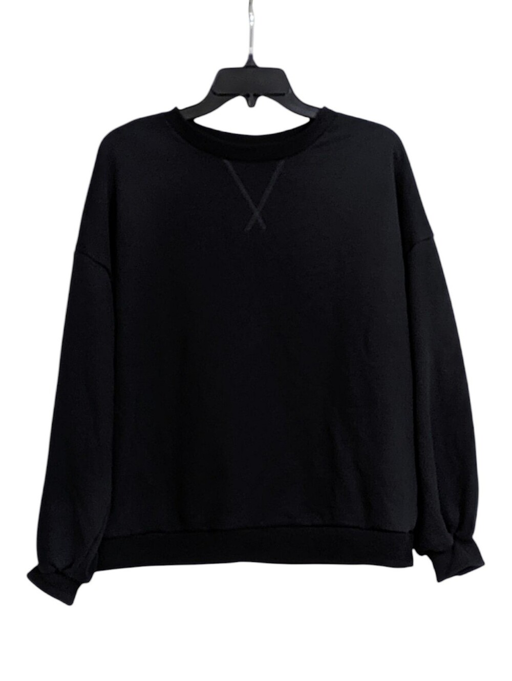 UEU Solid Black Sweatshirt - Size Small Womens